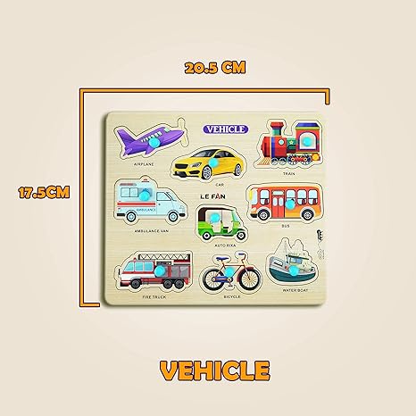 Highroof Transport Wooden Puzzle Kids Games Toys For Kids 3+ Jigsaw Puzzles For Adults Baby Learning