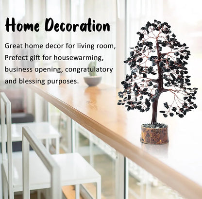 Bezavo Black Tourmaline Crystal Tree Copper Wire