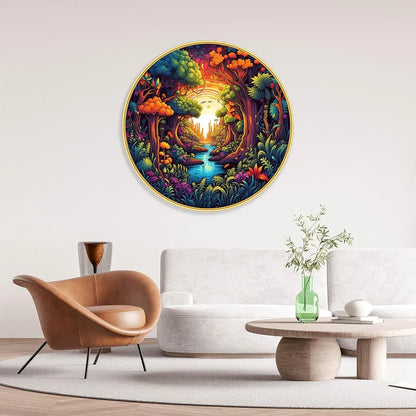 Livin'luxe Paintings Nature Scenery Abstract Modern Art Premium Sparkle Lamination Golden GR-43