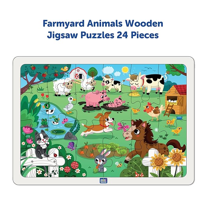 Mini Leaves 3 Puzzles With 83 Pieces | Animal Wooden Jigsaw Puzzle for 4-6 Years | Educational Puzzle Game for Kids