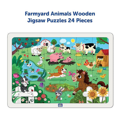 Mini Leaves 3 Puzzles With 83 Pieces | Animal Wooden Jigsaw Puzzle for 4-6 Years | Educational Puzzle Game for Kids