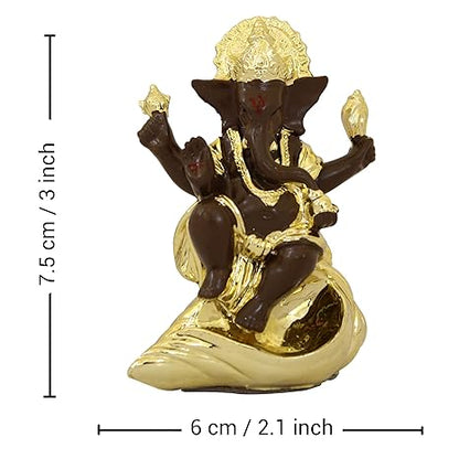 Tied Ribbons Resin Ganesha Car Dashboard Idol Standard Multicolour 1 Piece