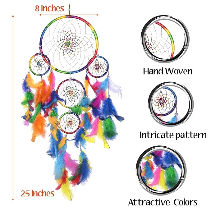 Asian Hobby Crafts Woven Wall Hanging Dreamcatcher | Multicolour