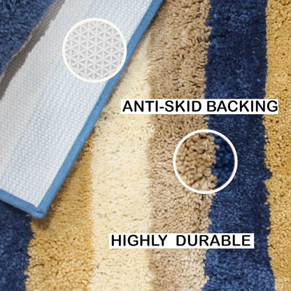 Luxe Home Jericho Runner 2500 Gsm Super Soft Microfiber Anti-Skid Washable Runner Colour Sky 2x5 Feet