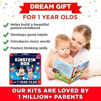 Einstein Box Featuring Disney for Board Books and Pretend Play Gift Pack Learning and Educational Toys