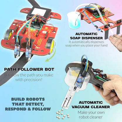 Butterfly EduFields Jumbo 40In1 Stem Robotics Kit | Robot Toys for Kids Ages 8 9 10 11 12 Years Old Boys Girls | 100+ Parts, Electronics Sensor Modules |No Coding Required | Birthday Gift for Ages 8+