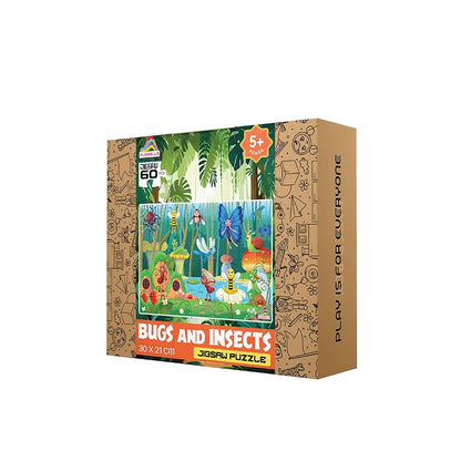 Playhills Wooden Puzzle Colourful Birds in Jungle 60 Puzzle Pieces, Ideal Holiday/Birthday Gift for Kids 3,4,5,6,7 Years