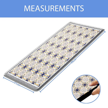 Luxe Home Columbo Anti-Fatigue Kitchen Mat Non-Slip Cushioned Comfort Mat Moroccan Tile Pattern Standing Desk Mat Colour Patcrn