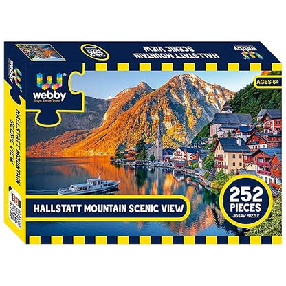 Webby Kids Hallstatt Mountain Scenic View Jigsaw Puzzle, 252 Pieces