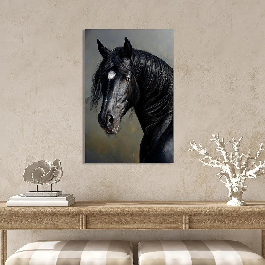 Kotart Beautiful Black Horse Modern Art Canvas Paintings for Bedroom Room Living Room Abstract Canvas Painting Style04