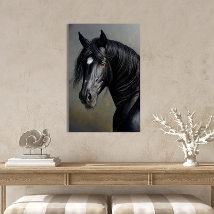 Kotart Beautiful Black Horse Modern Art Canvas Paintings for Bedroom Room Living Room Abstract Canvas Painting Style04
