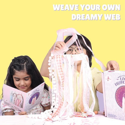 Kalakaram Diy Lace Dream Catcher Making Kit | Create a Stunning Magical Lacey Dream Catcher Using Wooden Ring | Activity Kit for Kids
