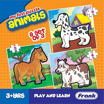 Frank Animals A Set of 3 Jigsaw Puzzle for Kids Above for Focus and Memory - 10208