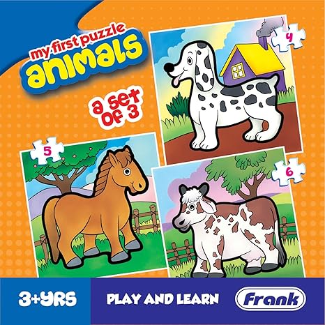 Frank Animals A Set of 3 Jigsaw Puzzle for Kids Above for Focus and Memory - 10208