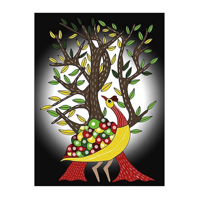 Hobby India Self Painting Beautiful Birds Canvas | Pre-designed Canvas Board for Best Gift Adults & Artis