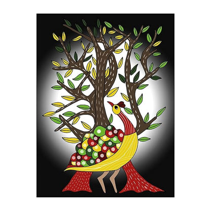 Hobby India Self Painting Beautiful Birds Canvas | Pre-designed Canvas Board for Best Gift Adults & Artis