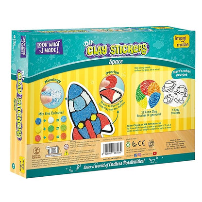 Imagimake Clay Stickers Princess Create 3 Unique DIY Stickers Using Air Dry Clay Gifts for Kids