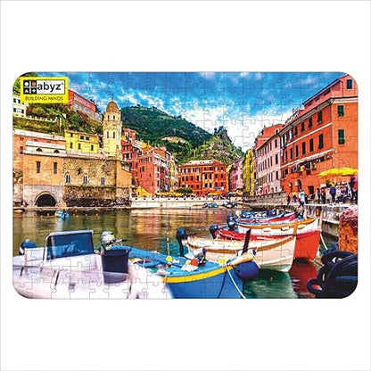 ABYZ Vernazza Village Cinque Terre Italy Wooden Puzzle Play and Learn Educational Puzzle 252 Pieces