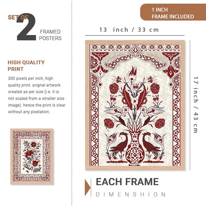 Kotart Premium Digital Paintings with Frame Floral Painting Pack of 6 art 4