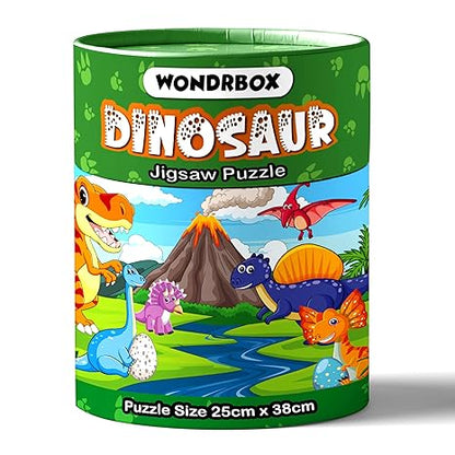 Wondrbox Jigsaw Puzzle Educational and Learning Toy Gift for Kids Boys and Girls 60 Pieces (Dinosaur)