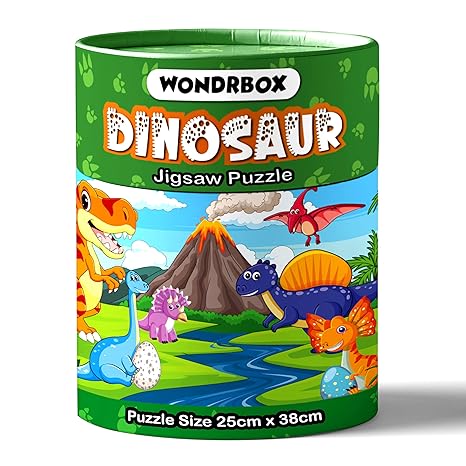 Wondrbox Jigsaw Puzzle Educational and Learning Toy Gift for Kids Boys and Girls 60 Pieces (Dinosaur)