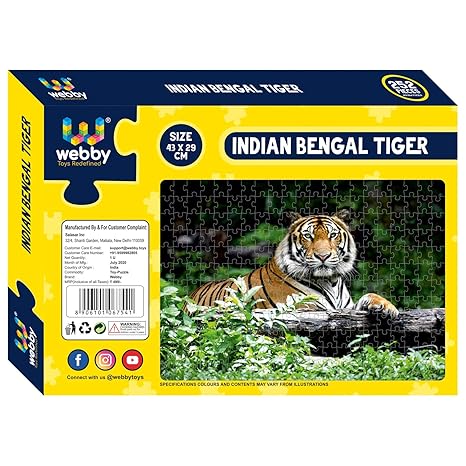 Webby Kid Indian Bengal Tiger Jigsaw Puzzle 252 Pieces