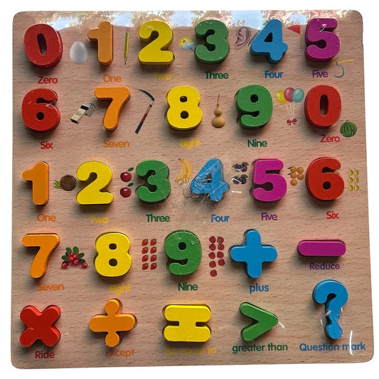 Trinkets & More 123 Numbers Puzzles Game Learning Board  Maths Toy for Toddlers Preschoolers Early Educational 2+ Years 