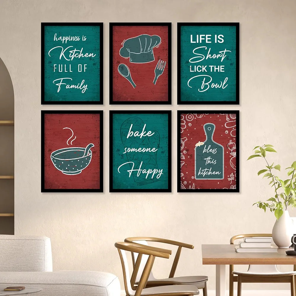 Kotart Restaurant Quotes Framed Posters for Kitchen Wall Decoration Kitchen 1