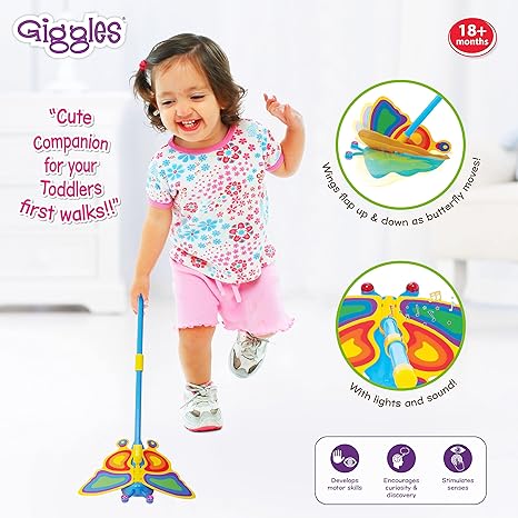 Funskool Giggles Betty The Butterfly Push Along Toy Playful Kids