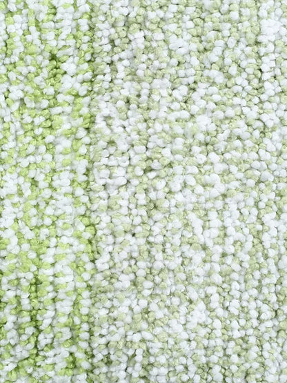 Saral Home Microfiber Striped Rectangle Anti-Skid Runner Colour Green