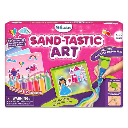 Skillmatics Art & Craft Activity Sand Tastic Art Unicorns & Princesses Sand Art for Kids