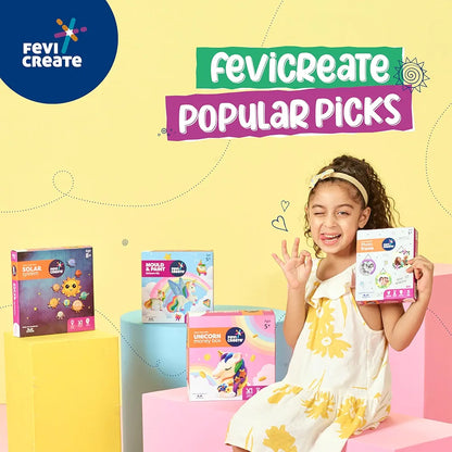 Fevicreate Space Science Art & Craft Kit | 12-Space-Themed Templates to Teach your Child about Space | Screen-Free Learning & Engagement | By Fevicol | Best Gift for Kids, Boys & Girls 8+ years