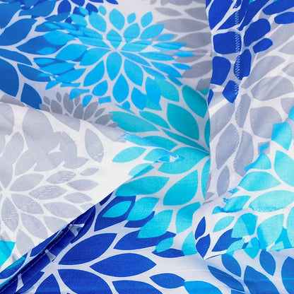 Divine Casa Bedsheet for Single Size Bed 144 TC Cotton Bedsheet for Single Size Bed with 1 Pillow Cover  Floral Blue Colour Aqua