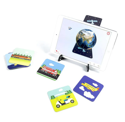 PlayShifu 60 Vehicle Flashcards for Kids - 4D Educational iOS and Android Travel Augmented Reality Based Fun Learning, Interactive Game 