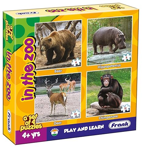 Frank in The Zoo Animal Puzzle - A Set of 4 Jigsaw for Focus and Memory - 10506