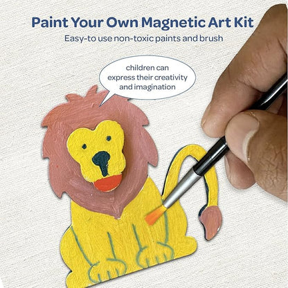 Mini Leaves Creative Me Wooden Fridge Magnets Diy Art and Craft Paint Kit for Kids 4+ Years | Preschool Multi-layer Fridge Magnet Toys