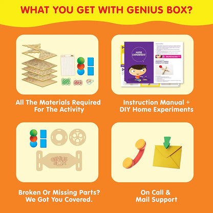 Genius Box - Play some learning Slingshot Catapult DIY Science Kit for 8 Years and Up, STEM Toy, Learning Kit, Educational and Construction Based Activity Toy