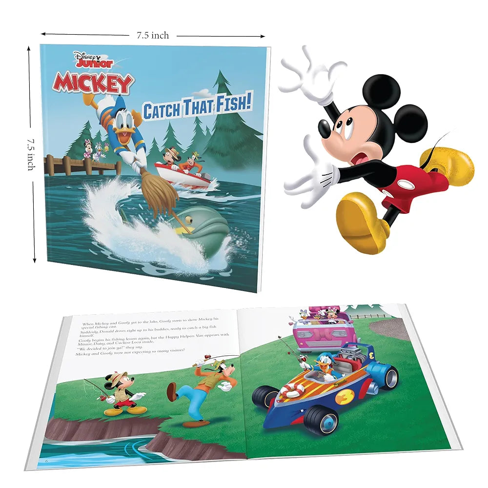 Disney Junior Mickey Book & Puzzles for Kids 3 Years and Above | Catch That Fish | 1 Book & 20 Piece Puzzles