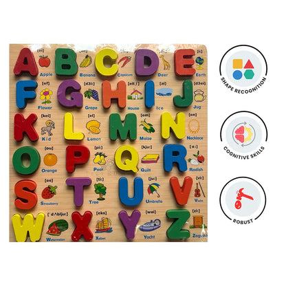Trinkets & More ABC Capital Alphabet Letter Puzzles Game Board for Toddlers Kids Educational Learning Toys 2+Years 