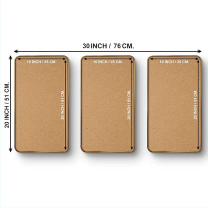 Livin'luxe Set of 3 Peacock Modern Art Boho Painting Premium Framed Laminated Wall Paintings SP-20