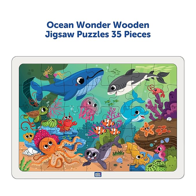 Mini Leaves 3 Puzzles With 83 Pieces | Animal Wooden Jigsaw Puzzle for 4-6 Years | Educational Puzzle Game for Kids