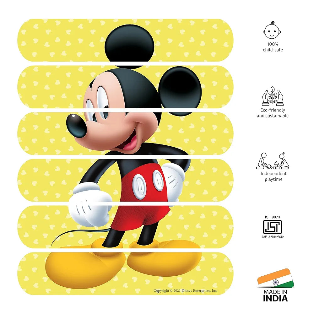 Disney Junior Mickey Book & Stick Puzzles for Kids 2 Years and Above | No Place Like Earth | Multicolor, Pack of 1