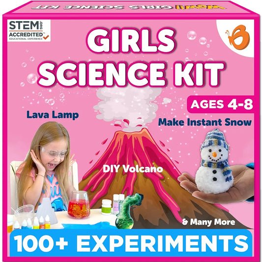 Butterfly EduFields 100+ Science Kit | Gift for Girls Age 6-7 | Birthday Gift for 5 6 7 8 Year Old Girl | Girls Science Experiment Kit | Toys for 6 Year Old | Fun STEM Learning and Educational Toys