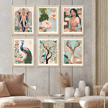 Kotart Traditional Indian Inspired Wall Art Prints for Home and Office Decor A