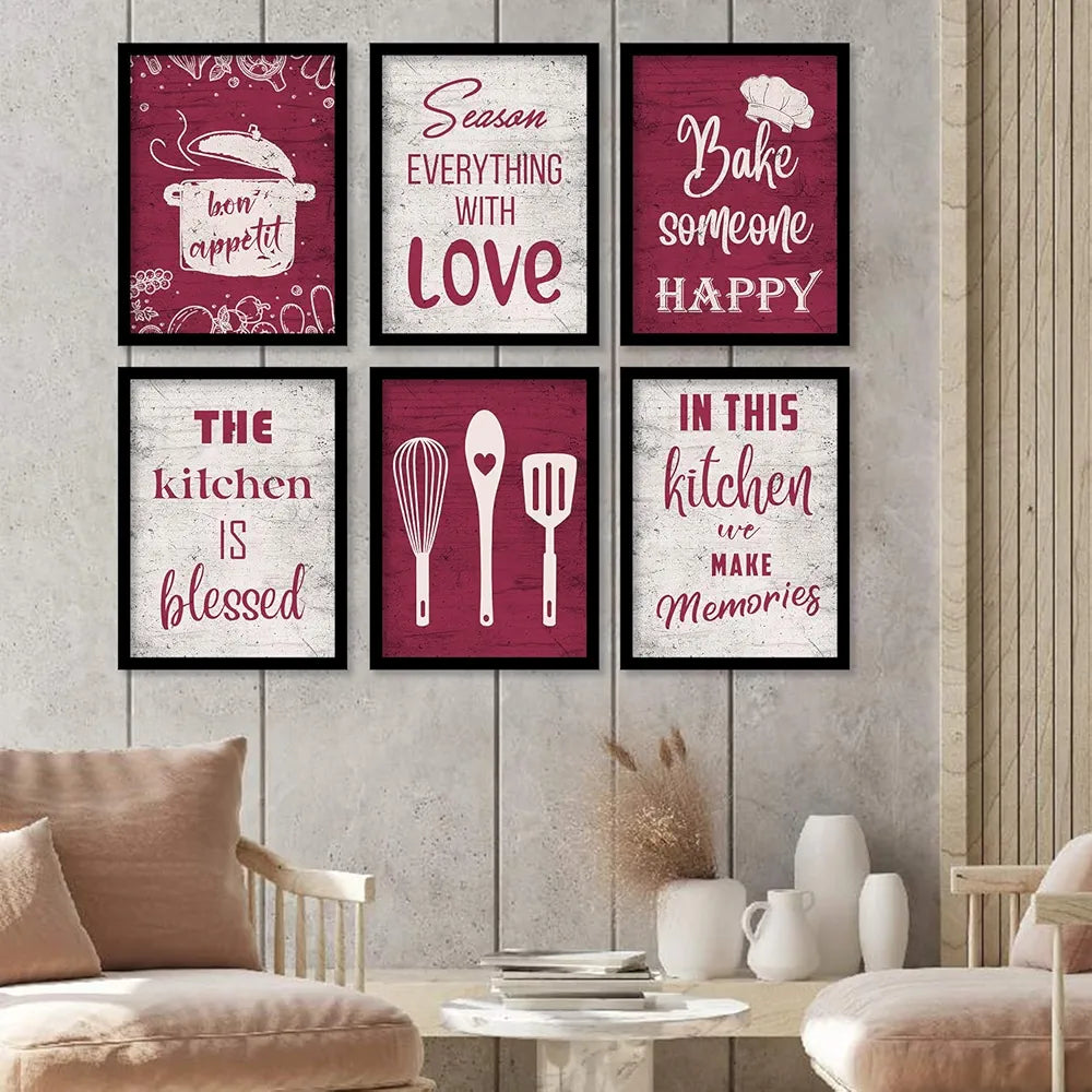 Kotart Engineered Wood Restaurant Quotes Framed Posters For Kitchen Wall Decoration Kitchen 3