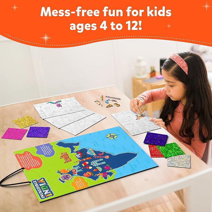 Skillmatics Art & Craft Activity Foil Fun Incredible India No Mess Art for Kids