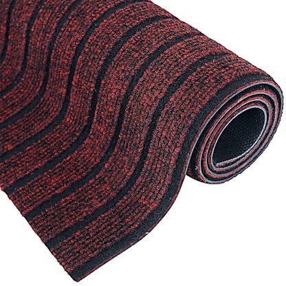 Kuber Industries Microfiber Striped Design Solid Anti-Skid Bedside Runner & Carpet for Living Room