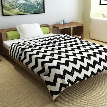 Divine Casa 120 GSM Microfiber Single Bed Comforter Soft & Lightweight Reversible AC Blanket Colour Anthracite