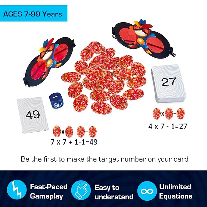 Chalk and Chuckles Super Math Spy Board Game for Kids Age 8-12 | Educational Brain Games for Kids 10+ Years | Stem Toys for Kids