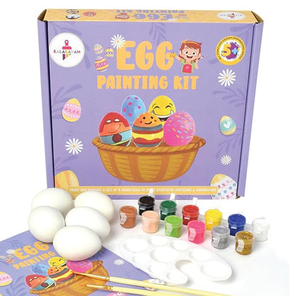 Kalakaram Fake Eggs Painting and Coloring Kit for Kids | Set for 5 Year Old, Fun & Creative Activity for Kids 5 Resin Mouled
